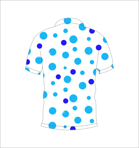 Camisa Polo para Hombre, Blanca y Azul con Puntos, Sublimación Personalizada, Manga Corta, Verano, Casual, Transpirable, Ligera, para Golf - Product Image 2