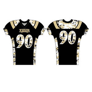 Uniforme de football américain respirant de haute qualité à bas prix, grande taille, manches courtes, protection UV, séchage rapide, personnalisé pour l'équipe, 100% fabriqué sur mesure - Product Image 5