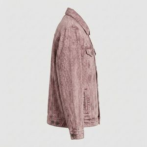 Veste en jean légère pour homme, coupe classique, couleur unie, fermeture à boutons, style décontracté, 100% coton, écologique, respirante, lavable, hiver - Product Image 6