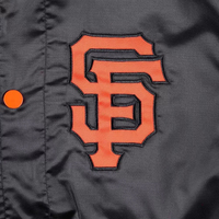 Veste universitaire noire en satin des San Francisco Giants
