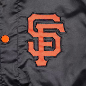 Veste universitaire noire en satin des San Francisco Giants - Product Image 6