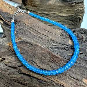Perles de pierres précieuses en apatite néon naturelle facettées, rondelles, 3 à 4 mm, pour la fabrication de bracelets faits main, minimalistes, pour femmes. - Product Image 5