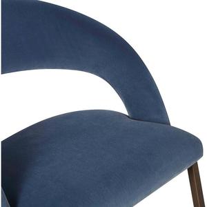 Chaise de salle à manger rembourrée moderne avec structure métallique, dossier incurvé, siège d'appoint pour restaurant, hôtel, maison - Product Image 6