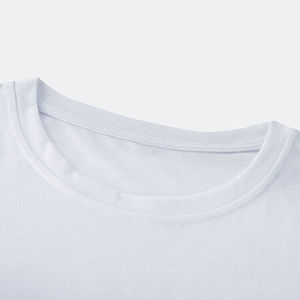 Camiseta Blanca Personalizada de Cuello Redondo, 100% Algodón, Corte Ajustado, Lisa, para Hombre, Verano, Casual - Product Image 4