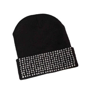 Gorro de Punto Suave con Detalles de Cristal Elegante 2026, Gorro Adornado con Piedras Brillantes Deslumbrantes - Product Image 4