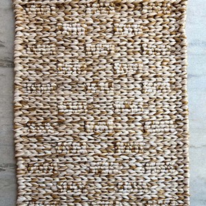 Handwoven Natural Water Hyacinth Area <b>Rug</b> Woven Flatweave Carpet Eco Friendly <b>Boho</b> Farmhouse Reversible Floor Mat - Product Image 4