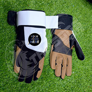Guantes de bateo TRQSONS personalizables de cuero genuino con puño largo para béisbol - Product Image 6