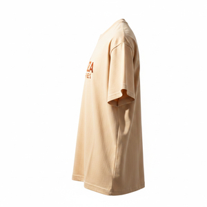เสื้อยืดโอเวอร์ไซส์ปักโลโก้ตามสั่ง ผู้ชาย ผ้าคอตตอนหนา สตรีทแวร์ ทรงหลวม ไหล่ตก แบบเรียบ ยูนิเซ็กส์ รุ่น 2026 - Product Image 4