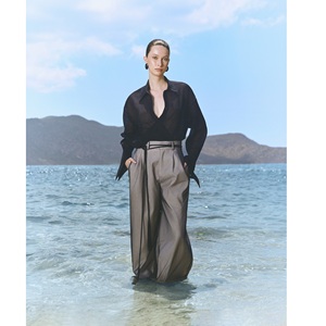 <b>Top</b> Selling Elegant Women's Blouses ODM Supply SEREN WRAP SHIRT Premium Korean Triacetate Oversized fit Blouses Elegant Women - Product Image 5