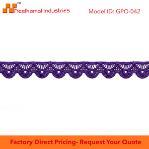 10mm Sky Blue Floral Guipure GPO Lace Trim Customizable Wholesale 20 Meter Packing for Hair <b>Bows</b> Kids Wear <b>Gift</b> Packing Craft - Product Image 6