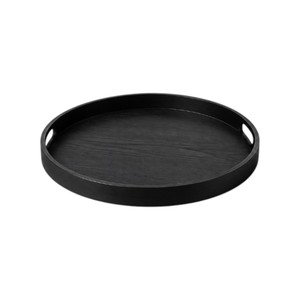 Custom Logo <b>Black</b> Rectangle Wooden <b>Serving</b> <b>Tray</b> With Handles Decorative Ottoman Tea Platter For Hotel Restaurant Wholesale - Product Image 2