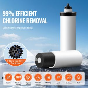 Sistema di filtrazione dell'acqua da banco in acciaio inossidabile 304 da 2,25G, sistema di filtraggio manuale a gravità per camper, riduce il piombo fino al 99% - Product Image 2