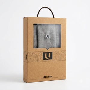 Custom Luxury Eco-Friendly Recyclable <b>Kraft</b> Paper <b>Box</b> for Fashion Clothing Premium Apparel Packaging with UV Logo Printing - Product Image 3