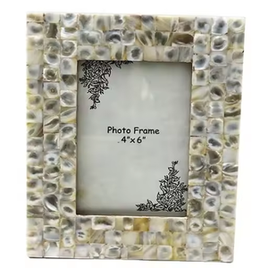 Premium Quality MOP Inlay Photo <b>Frame</b> Floral Handmade MDF Resin <b>Frame</b> Mother Of Pearl Picture <b>Frame</b> at factory wholesale Price - Product Image 2