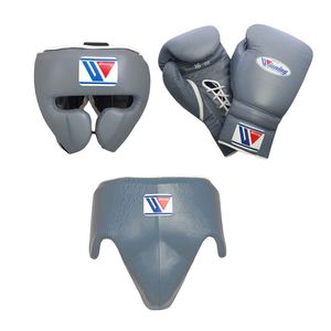 ชุดอุปกรณ์นวมชกมวย Pro Winning สีขาว ขนาด 10oz, 12oz, 14oz, 16oz ปรับแต่งได้ สายรัดแบบผูก นวมชกมวยหนังแท้ - Product Image 5