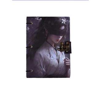 Journal artisanal d'inspiration vintage |   Carnet artistique A5 avec serrure, 100 pages, papier fait main, journal pour écrire, dessiner, cadeau - Product Image 1