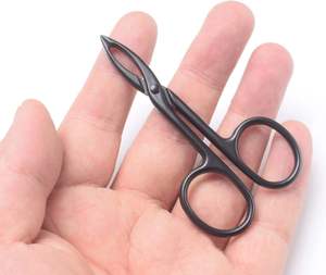 Ensemble de 2 pinces à épiler de luxe en acier inoxydable, fabriquées à la main, avec poignée ergonomique et pointes droites de précision pour les sourcils - Product Image 2