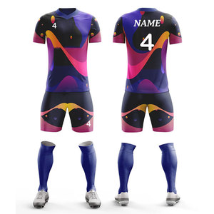 Soccer Suit Club Team Uniform Player Name Numbers Custom Logo <b>Compression</b> Sports Football Uniform Fully Sublimation Uniform - Product Image 1