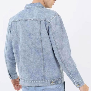 Unisex Vintage Washed Denim Bomber <b>Jacket</b> Casual Baseball <b>Jacket</b> Zip Streetwear Anti-Bacterial Eco-Friendly Wool <b>Lined</b> Winter - Product Image 6