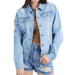 TIXAY SPORTS TS-WDJ-107 Blouson matelassé en jean pour femme, court, décontracté, style streetwear, lavable, collection printemps - Product Image 6
