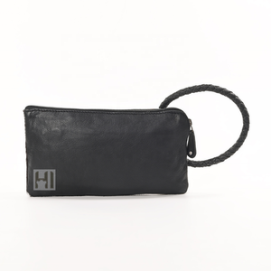 Vintage Cowhide Hair-On Leather Clutch <b>Bag</b> | Handmade Knitted Handle Zipper Purse | Western Summer Fashion Handbag - Product Image 3