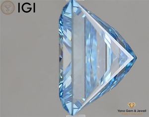 เพชร CVD ผลิตในห้องปฏิบัติการ พร้อมใบรับรอง IGI สีฟ้าสดใส ระดับความสะอาด VS2 ทรงเจ้าหญิง น้ำหนัก 3.00 กะรัต พร้อมสำหรับใส่แหวน - Product Image 5