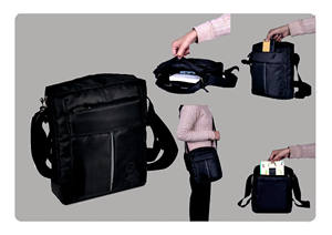 Sac pour ordinateur portable Liviya en cuir PU gaufré, modèle 190, en polyester, pour bureau, étanche, avec couverture en PP, organisateur multifonctionnel et planificateur - Product Image 4