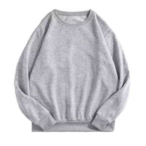 เสื้อสเวตเชิ้ตผู้ชายผ้าฝ้ายหนาน้ำหนักมาก 100% สกรีนโลโก้ได้ คอกลม แขนยาว ผ้าฟลีซคุณภาพสูง สีพื้นเรียบ สำหรับฤดูหนาว - Product Image 1