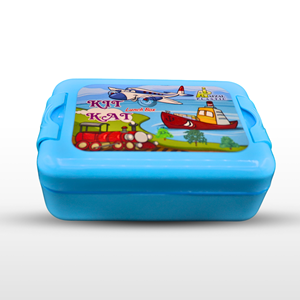 Boîte à lunch pour enfant pour l'école, conteneur repas 3 compartiments avec cuillère + fourchette, boîte à lunch rectangulaire pour l'école, les pique-niques et les sorties - Product Image 4