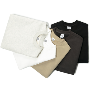 Sweat-shirt à col rond pour homme, couleur unie, tricoté, 100% coton, coupe classique, vêtements décontractés d'automne - Product Image 3