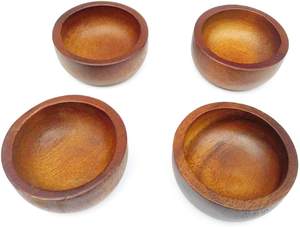 Bol en bois de style américain, artisanal, durable et respectueux de l'environnement, résistant au lave-vaisselle, idéal pour servir des collations et des fruits - Bols de qualité supérieure - Product Image 1
