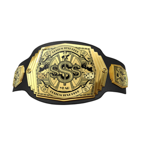 Ceinture de championnat personnalisable de haute qualité avec motifs de dollars dorés - Product Image 1