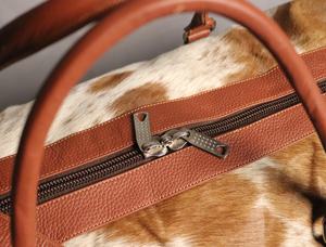 Sac de voyage de week-end en cuir véritable de qualité supérieure, fermeture à glissière, léger, grande capacité, sangle réglable LHODB-0137 - Product Image 5