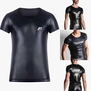 Camisetas Deportivas Personalizadas para Hombre, Recubiertas de PU, de Compresión, Ajustadas, de Manga Corta, para Gimnasio, Venta al Por Mayor, EE. UU. - Product Image 5