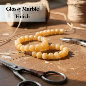 Guirnalda Decorativa de Cuentas Sueltas de Vidrio Natural de Primera Calidad |   Guirnaldas Colgantes Rondelle Amarillas Hechas a Mano de 12x16mm para Decoración Festiva del Hogar DIY - Product Image 3