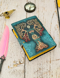 Diario de Cuero Libro de las Sombras, Árbol de la Vida, Borde Rústico Vintage - Product Image 6