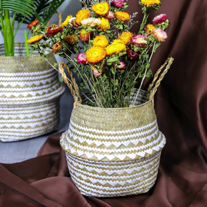 Cesta de mimbre estilo bohemio, disponible en todos los tamaños, para almacenamiento en el hogar, maceta, cesta para ropa sucia y compras con asa, venta al por mayor, exportación desde Vietnam - Product Image 2