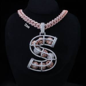 Colgante Hip Hop Personalizado con Moissanita VVS, Joyería Fina de Plata 925, Colgante de Letra Personalizada con Incrustaciones de Diamantes - Product Image 4