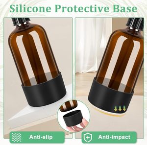 Base de protection en silicone lavable, antidérapante, avec revêtement en caoutchouc pour bouteille en verre ambré et bouteille isotherme - Product Image 5