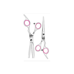 Ciseaux professionnels pour la coupe des cheveux, en acier inoxydable, à pointe arrondie, manche long, pour droitiers, ciseaux de coiffure pour salon, ciseaux de barbier - Product Image 1