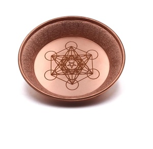 จานซอสสแตนเลสลายดอกไม้สลัก จานซอสขนาดเล็ก ชามใส่เครื่องปรุงทรงกลม ชามจิ้มซูชิ - Product Image 5