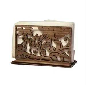 Caja de pañuelos de bambú y madera natural para spas, caja de pañuelos de madera hecha a mano, única, para regalos, portapañuelos de lujo - Product Image 5