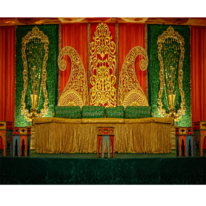Golden FRP <b>Frames</b> for Mehndi Sangeet Stage Muslim <b>Wedding</b> Heena Party Stage Decoration Pakistani <b>Wedding</b> Mehndi Ceremony Stage - Product Image 1