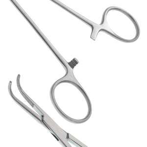 Pinzas Hemostáticas Quirúrgicas de Acero Inoxidable Parcialmente Dentadas de 7 Pulgadas, Pinzas Curvas para Bebés, Instrumento Médico - Product Image 6