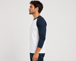 Camiseta de Manga Raglán Personalizada para Hombre, Estilo Béisbol, Oversize, Algodón Premium, Manga Larga, Casual, Streetwear, Prenda Lisa - Product Image 2