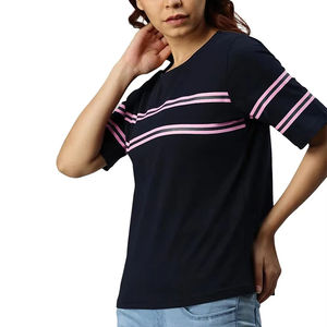 Wholesale Custom Half Sleeve Women T-Shirt Summer Plain Design Soft Cotton High Quality Comfortable Fit Pakistan - Product Image 2