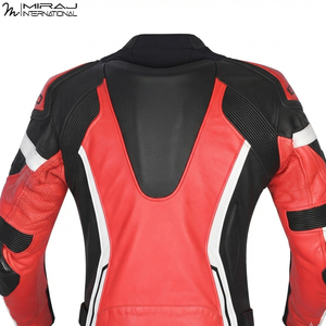 Trajes de Motociclismo de Cuero Genuino para Adultos, Color Rojo y Negro, Manga Larga, Resistentes al Viento, para Carreras de Alta Velocidad, 2026 - Product Image 4