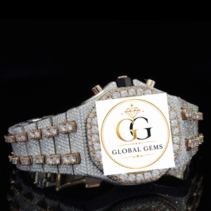 Reloj de Diamantes Moissanite Dorado de Primera Calidad para Eventos Formales de Negocios y Estilo Casual Disponible a un Precio Competitivo - Product Image 3