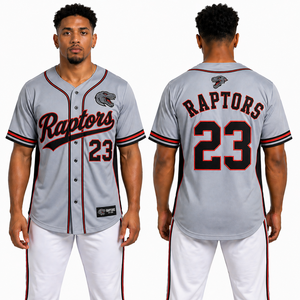 Camiseta de Béisbol Bordada Personalizada, Uniforme Deportivo con Botones Delanteros de Poliéster, Proveedor OEM, Fabricante al por Mayor - Product Image 3