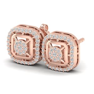 REYES Stunning 925 Sterling Silver Round Cut 0.25 Carat Lab Grown Diamond <b>Stud</b> <b>Earrings</b> For Women Fine Jewelry at Best Prices - Product Image 3
